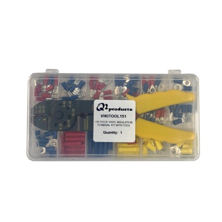 Q2 Products VINYL TERMINAL 150 PIECE KIT W/ TOOL VIKITOOL151